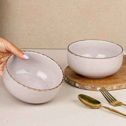 Lavender Marble Snack Bowl Set of 2